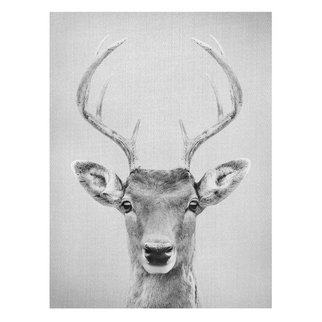 Obrazy zwierzęta Deer Heinrich Black And White