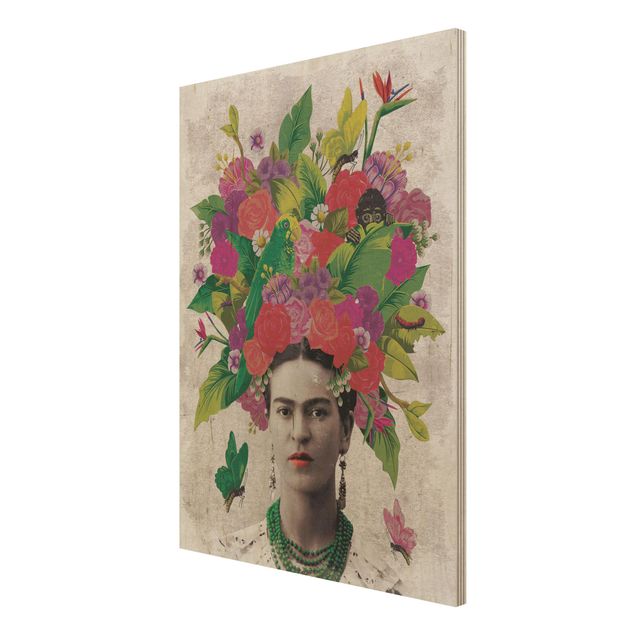 Obrazy Frida Kahlo - Portret z kwiatami