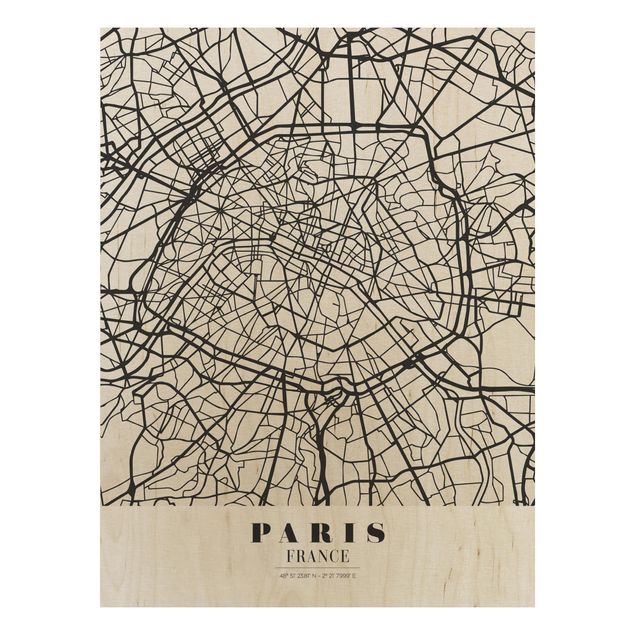 Obrazy na ścianę City Map Paris - Klasyczna