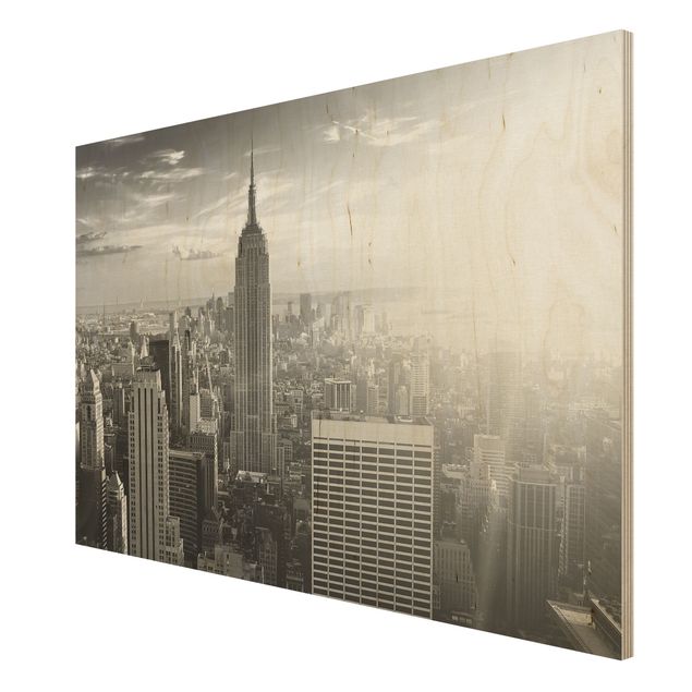 Obrazy z drewna Manhattan Skyline