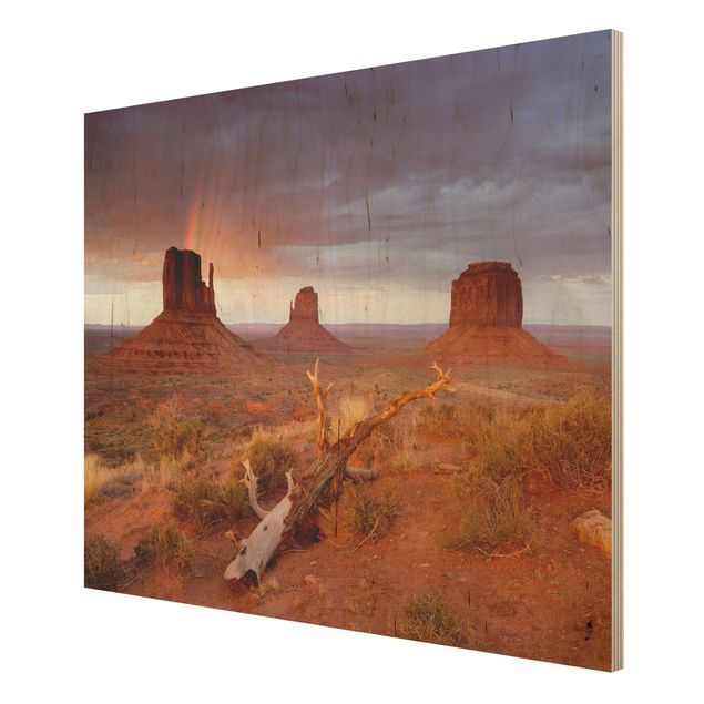 Obrazy drewniane Monument Valley o zachodzie słońca
