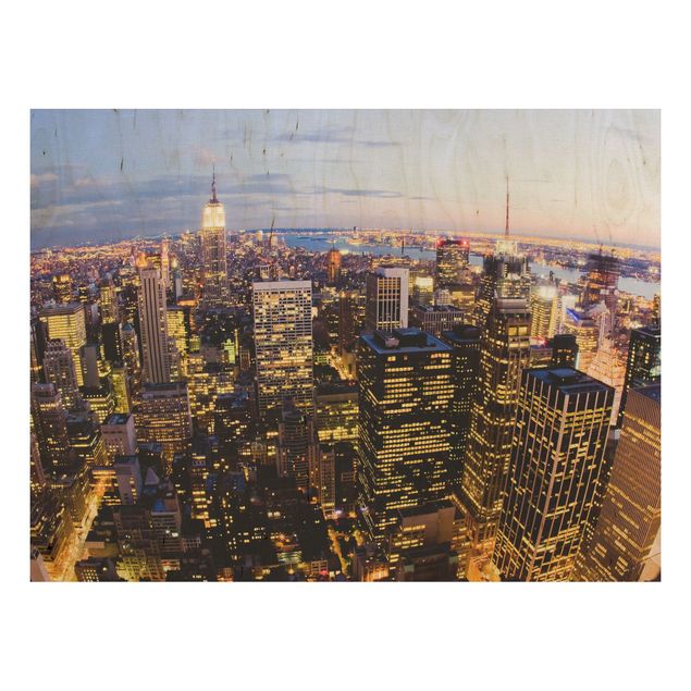 Obrazy Nocna panorama Nowego Jorku