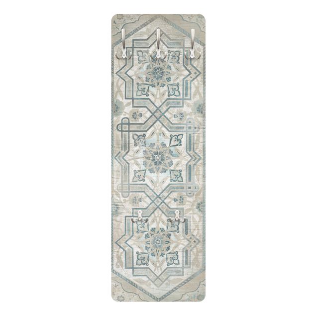 Wieszak ścienny - Panel drewniany Persian Vintage III