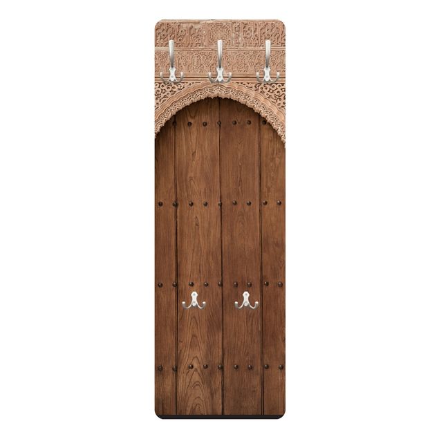 Wieszak ścienny - Drewniana brama z pałacu Alhambra