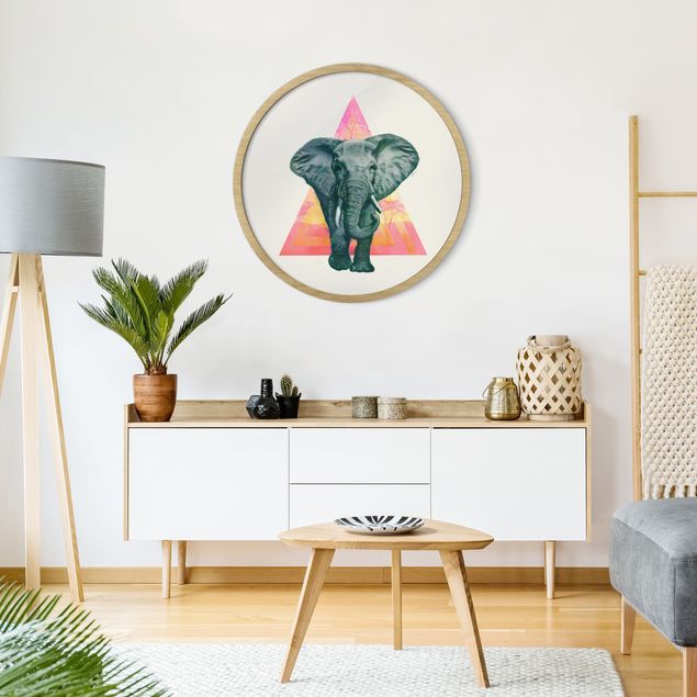 Nowoczesne obrazy do salonu Illustration Elephant Triangle Drawing Background
