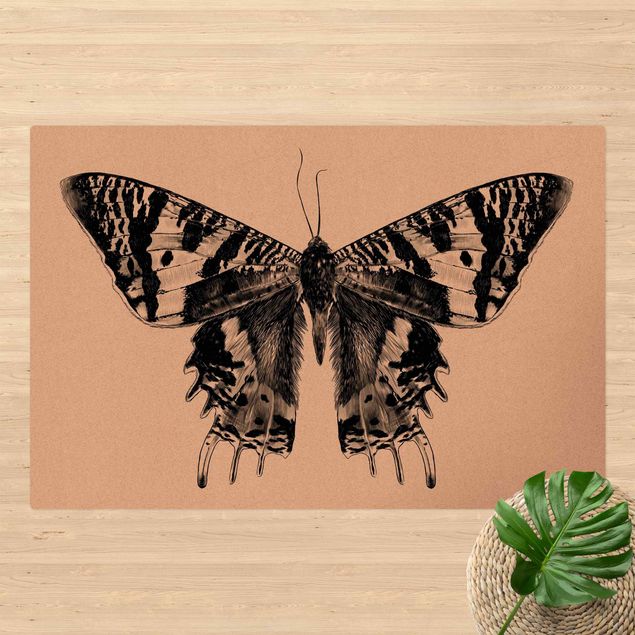 nowoczesny dywan Ilustracja latającego motyla madagaskarskiego
