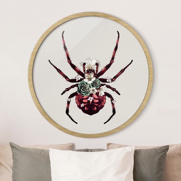 Obrazy w ramie zwierzęta Illustration Floral Spider