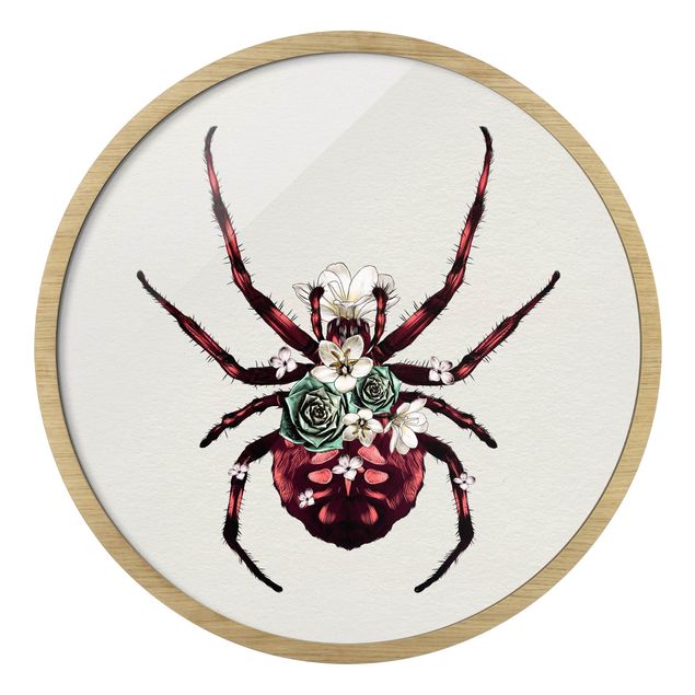 Obrazy zwierzęta Illustration Floral Spider