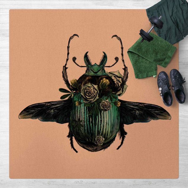 dywan nowoczesny Ilustracja chrząszcza kwiatowego