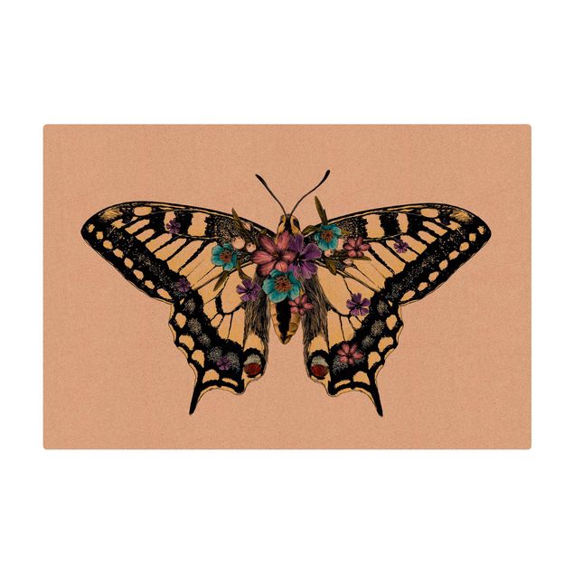 Mata korkowa - Ilustracja kwiatowego jaskółczego ogona