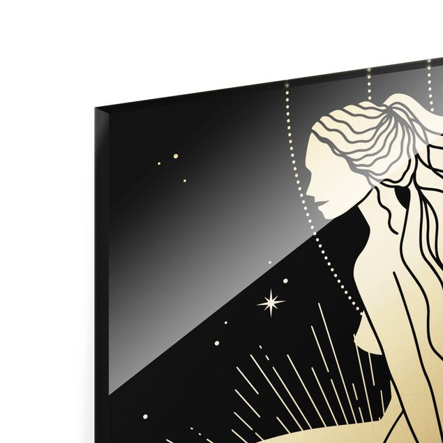 Obraz na szkle - Ilustracja Tancerka gwiazd w nocy
