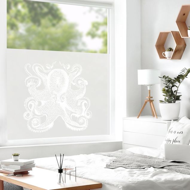 Folia na szyby okienne Illustration Octopus