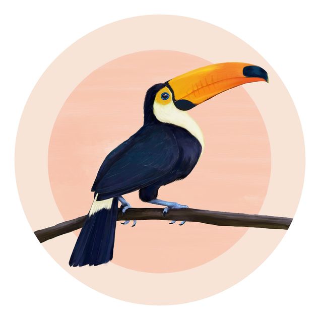 Tapety ze zwierzętami Ilustracja ptak tukan malarstwo pastelowe