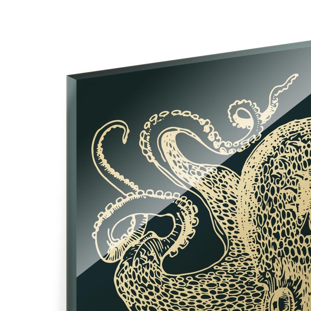 Obraz na szkle 3-częściowy - Ilustracje Zwierzęta morskie Niebieski