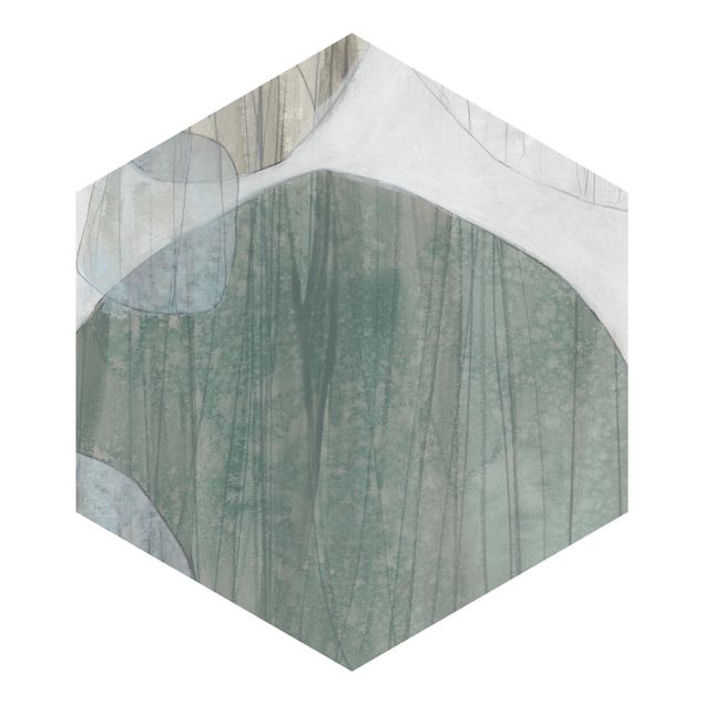 Sześciokątna tapeta samoprzylepna - Kamienie jadeitu I