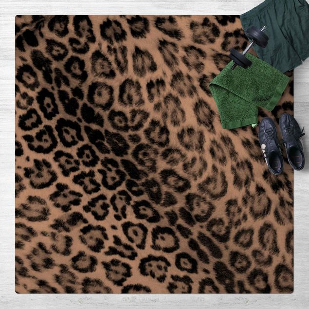 dywany nowoczesne Skóra jaguara, czarno-biała