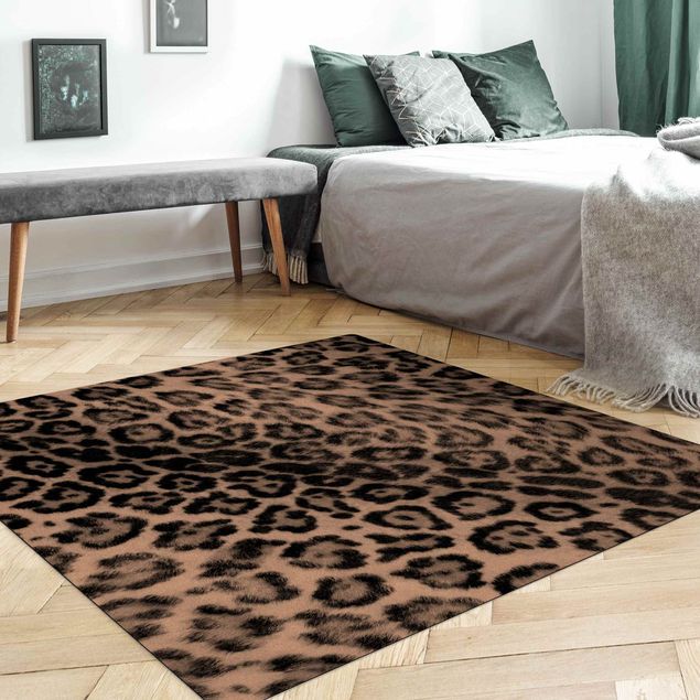 dywany biało czarne Skóra jaguara, czarno-biała