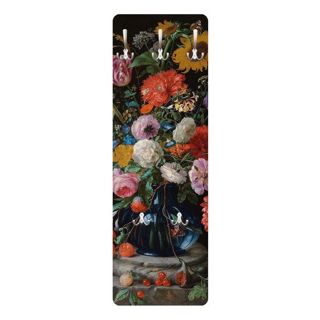 Wieszak ścienny - Jan Davidsz de Heem - Szklany wazon z kwiatami