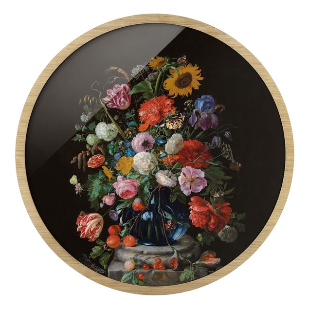 Nowoczesne obrazy Jan Davidsz De Heem - Glass Vase With Flowers
