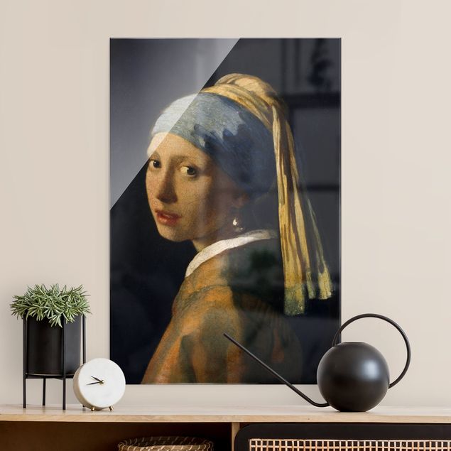Obrazy na szkle portret Jan Vermeer van Delft - Dziewczyna z perłowymi kolczykami