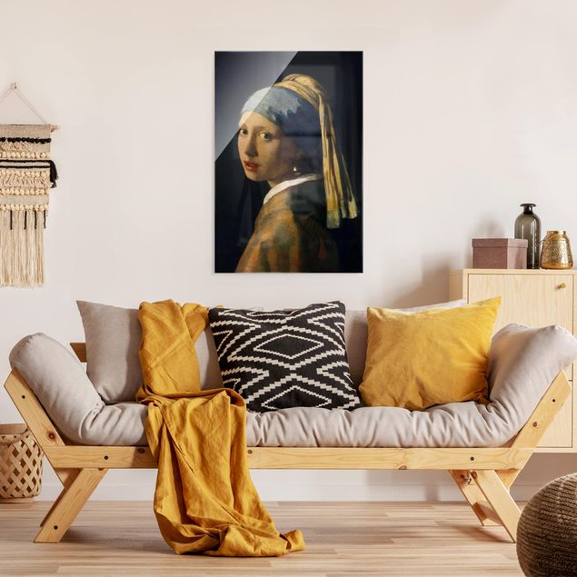 Obrazy na szkle artyści Jan Vermeer van Delft - Dziewczyna z perłowymi kolczykami