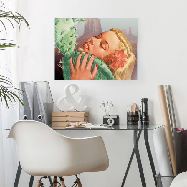 Obrazy do salonu nowoczesne Kaktusowa miłość