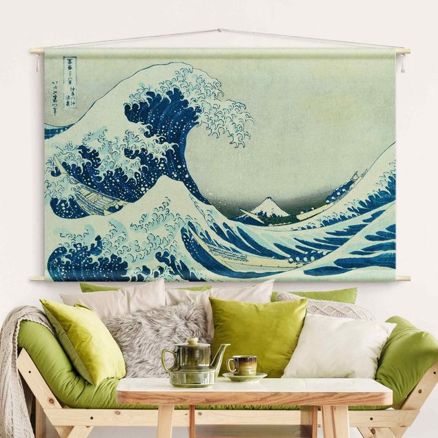 gobelin na ścianę nowoczesne Katsushika Hokusai - The Great Wave At Kanagawa