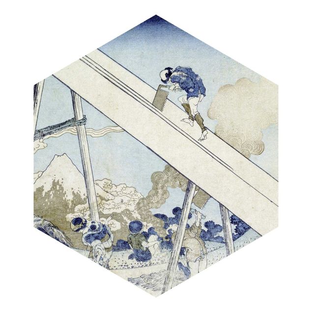 Tapety na ściany Katsushika Hokusai - W górach Totomi