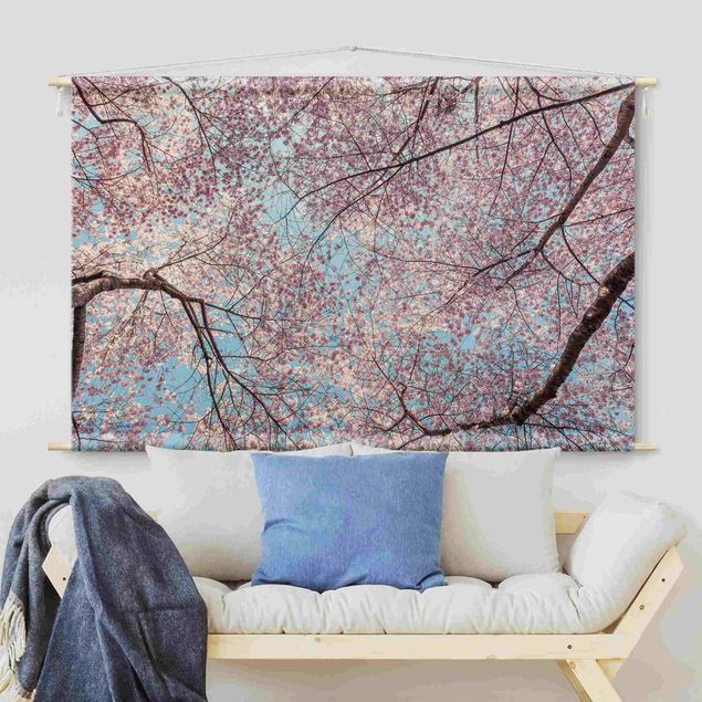 Obrazy do salonu nowoczesne Cherry Branches And Blue Skies