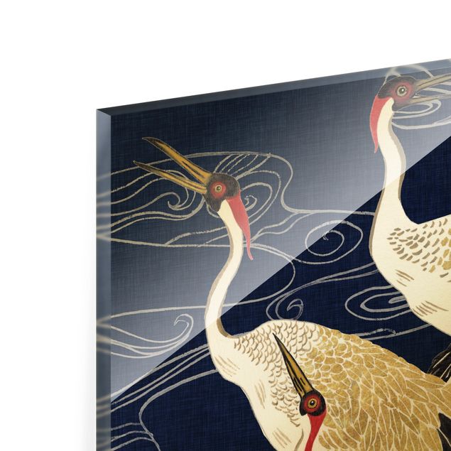 Obrazy nowoczesny Żurawie o złotych piórach II