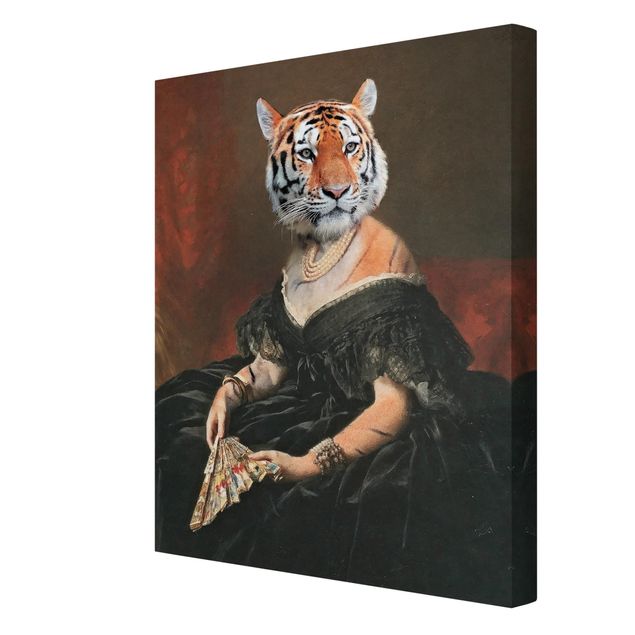Obraz brązowy Lady Tiger