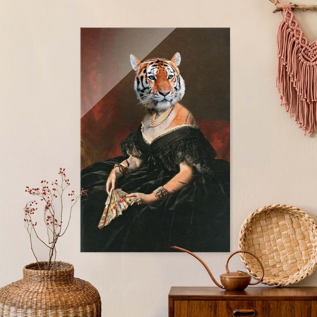 Obrazy na szkle portret Lady Tiger