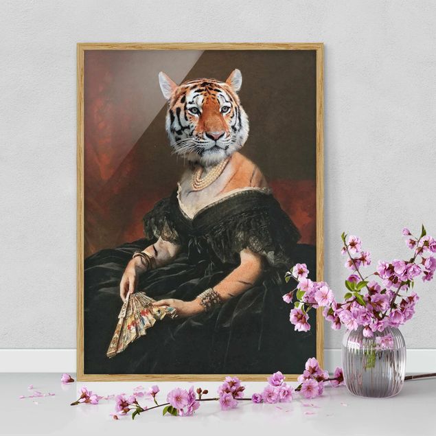 Obrazy w ramie artystyczny Lady Tiger