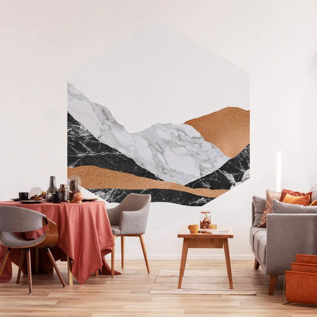 Fototapeta góry Krajobraz z marmuru i miedzi