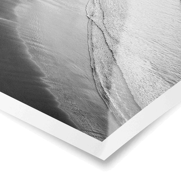 Obrazy plaża Lekki wiatr na plaży czarno-biały