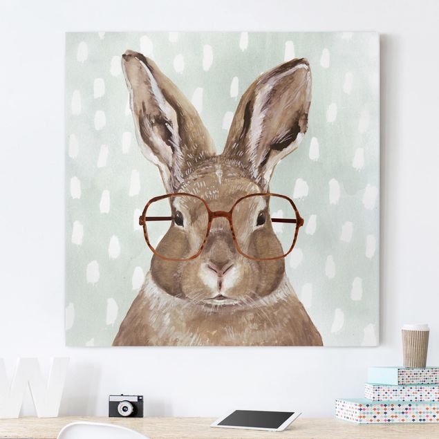 Obraz na płótnie - Brillowane zwierzęta - królik