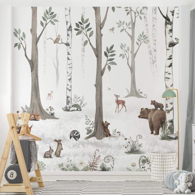 Kikki Belle Cichy biały las ze zwierzętami