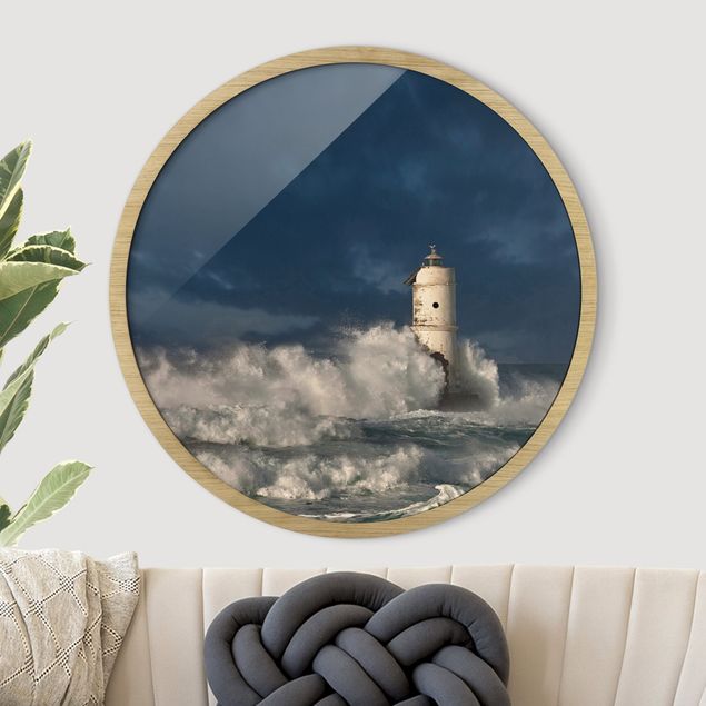 Obrazy w ramie krajobraz Lighthouse On Sardinia