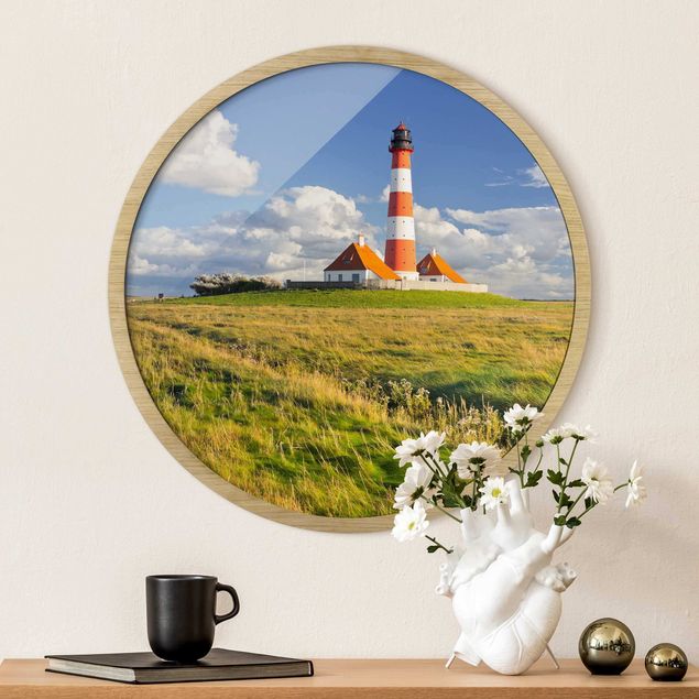 Obrazy w ramie krajobraz Lighthouse In Schleswig-Holstein