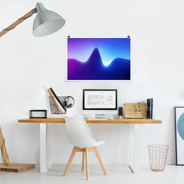 Obrazy nowoczesny Light Wave On Blue