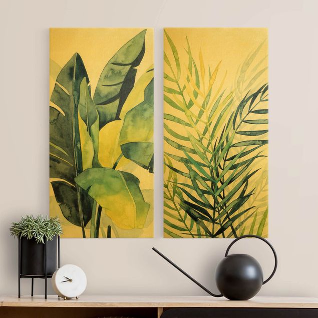 Zielony obraz Duet ulubionych roślin