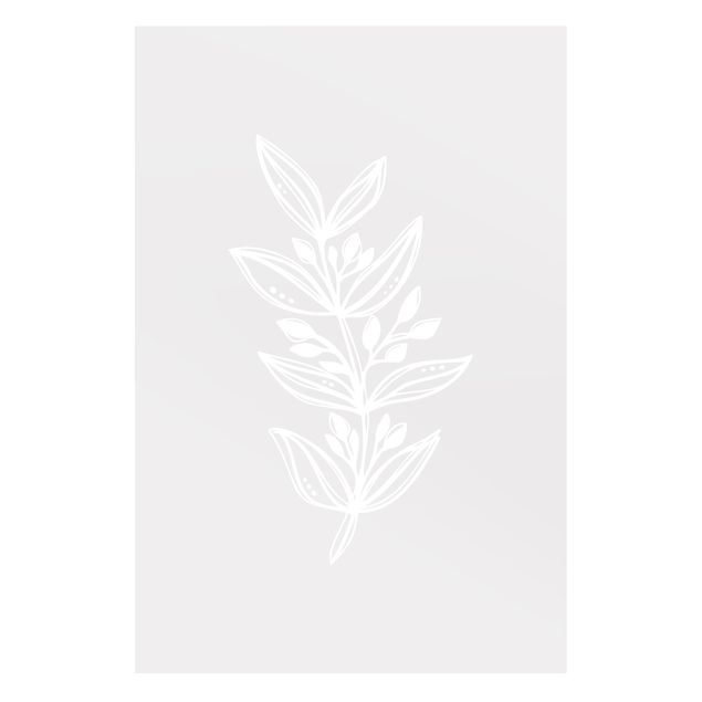Folia na szyby okienne Line Art - Leaves And Buds