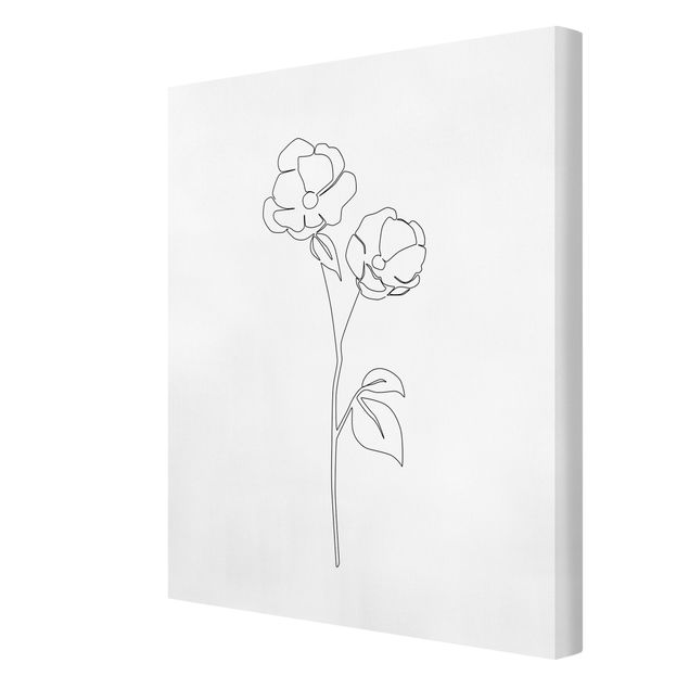 Obrazki czarno białe Line Art Flowers - Poppy Flower