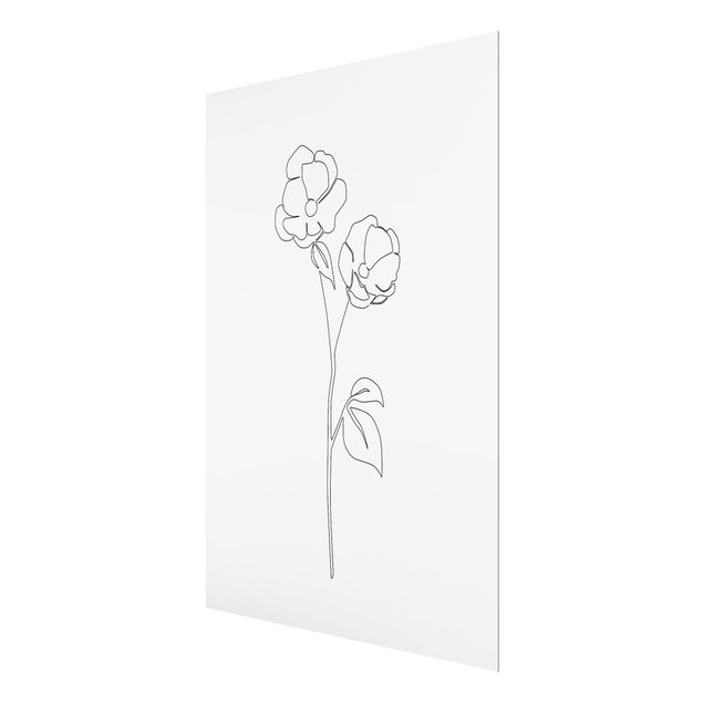Obrazy nowoczesne Line Art Flowers - Poppy Flower