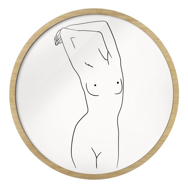 Obrazy abstrakcja Line Art Nude Art Of A Woman Black And White