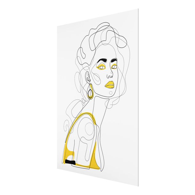 Obrazy na ścianę Line Art Portraits - Lemon Lipstick