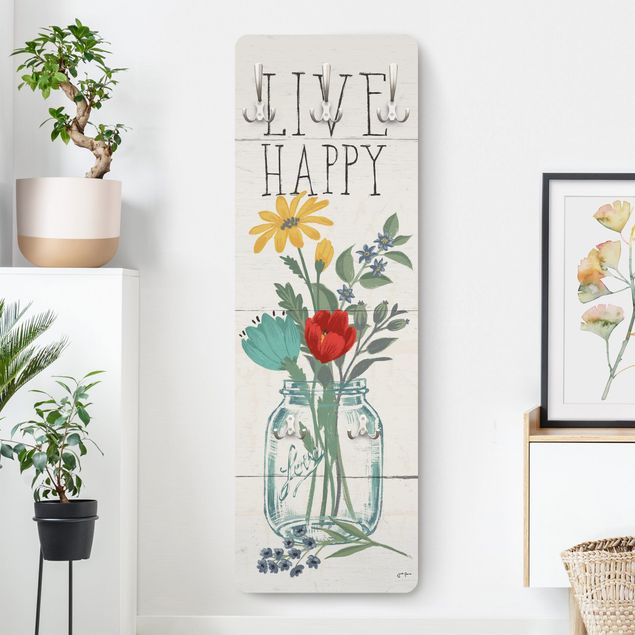 Garderoba Live Happy - Flower vase on wood