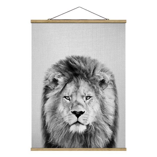 Obrazy ze zwierzętami Lion Linus Black And White