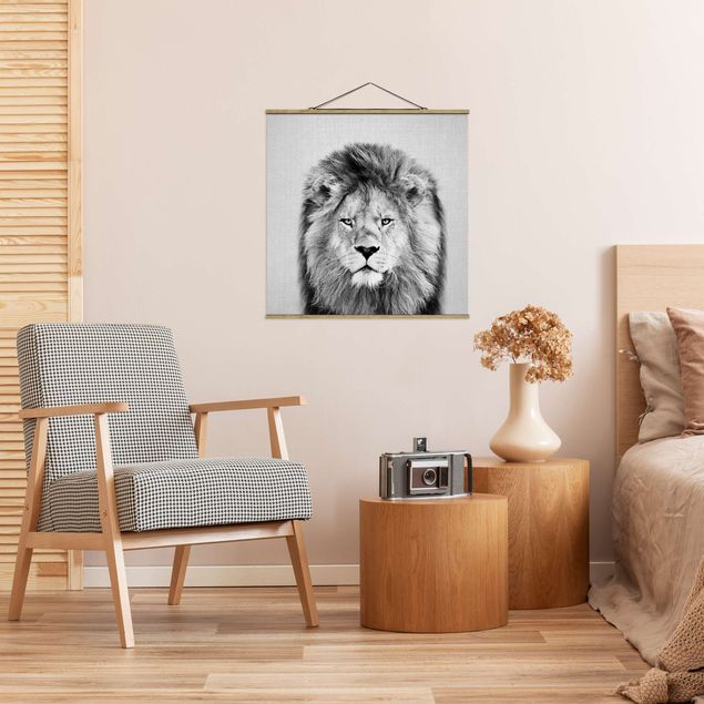 Obrazy nowoczesny Lion Linus Black And White
