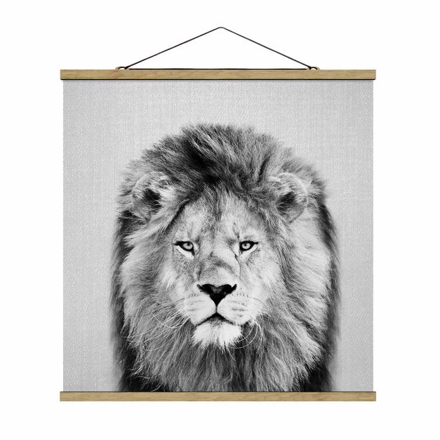 Obrazy ze zwierzętami Lion Linus Black And White